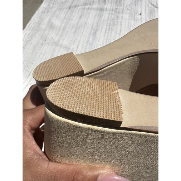 Reike Nen Wedge 9 / 40 Beige Leather Colorblock Lace-Up Ankle Boots Adult Womens - Picture 13 of 16